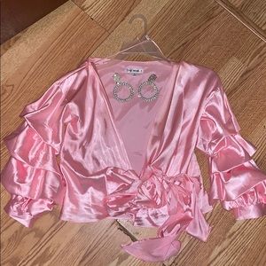 Light Pink Cross Body Top